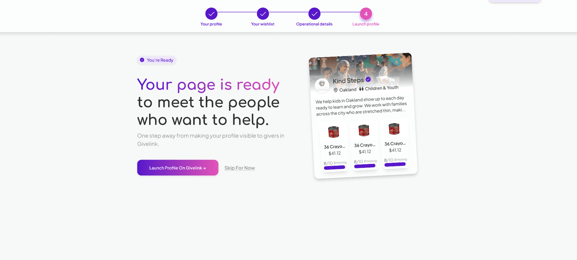 Launch your page
